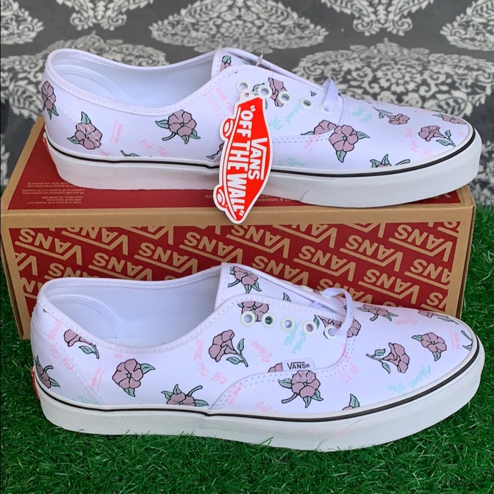 VANS AUTHENTIC THANK YOU FLORAL TRUE WHITE men’s - Picture 9 of 16